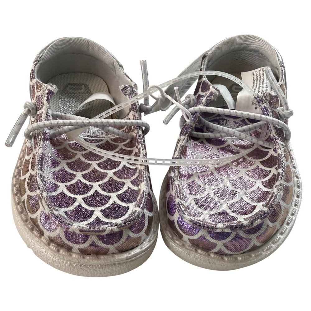 Hey Dude Wendy Funk Tropical Blue Metallic Mermaid Scale Shoes Toddler C5 NWT